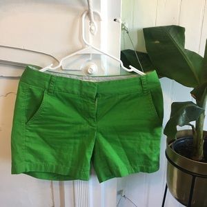 J crew broken in chino short bright green